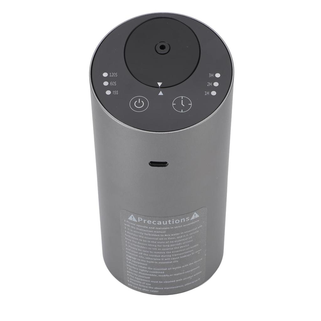 Car Aromatherapy Diffuser with Timer Low Noise Anti Leakage Aluminum Alloy Portable Waterless Car