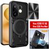Slide Lens Armor Funda for Vivo X200 FE 5G Case for Vivo S30 Pro Mini 5G Case Magnetic Ring Stand Holder Cover Shockproof Capa
