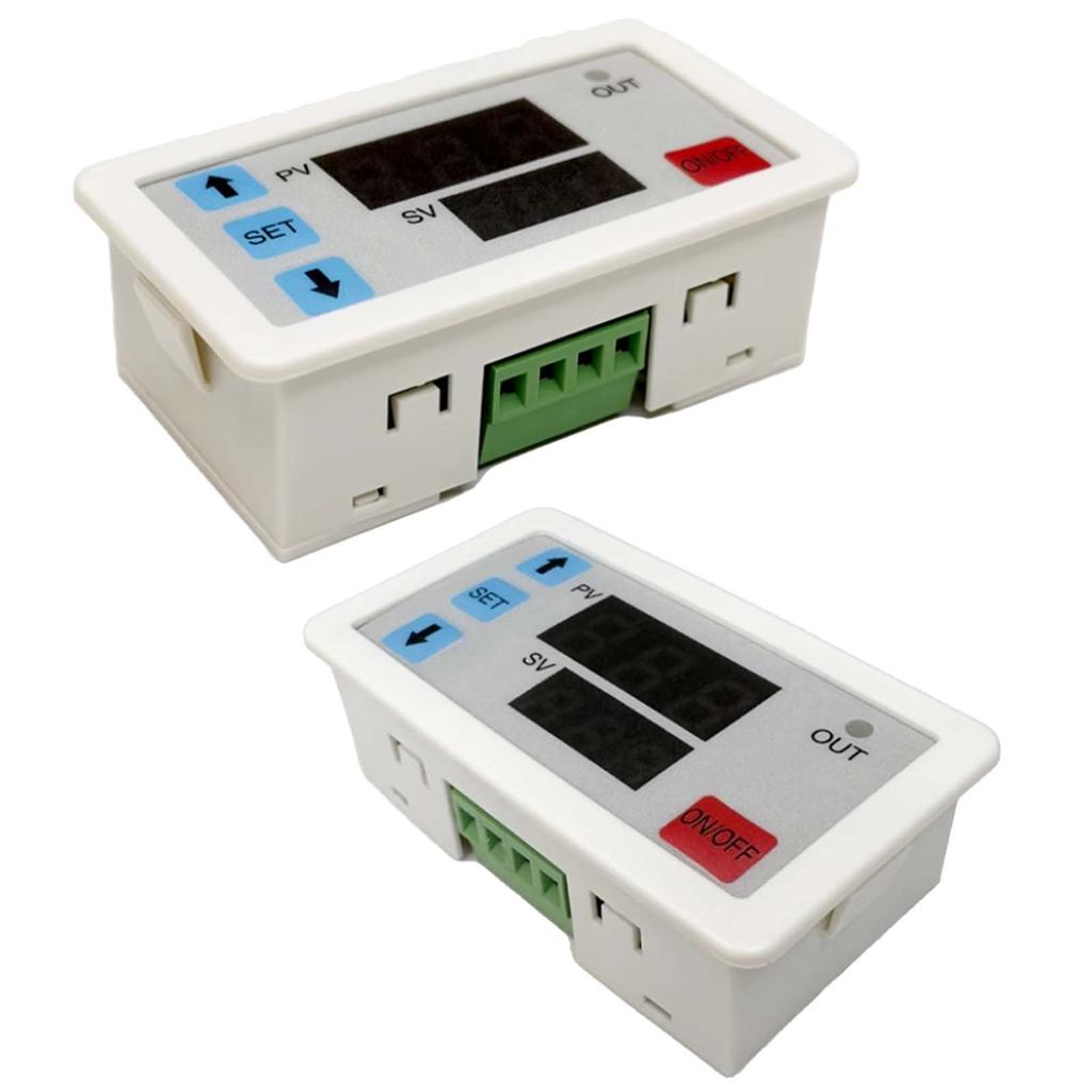 Programmable Timer Relays Switches Digital Cycle Delay Module with Dual Display for Lighting Pumps Motor Control
