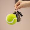 Real Rex Rabbit Fur Small Tennis Ball Car Keychain Fur Pendant Ins Internet Celebrity Bag Cute Plush Pendant Gift less