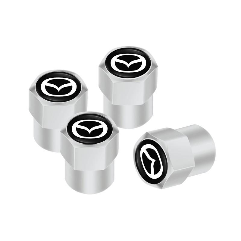 4Pcs Alloy Car Wheel Valve Cover Tire Valves Dust Cap Accessories For Mazda 3 6 2 5 CX-5 CX-30 CX-50 CX-90 CX-8 BT-50 CX-80 CX-8 TGY8