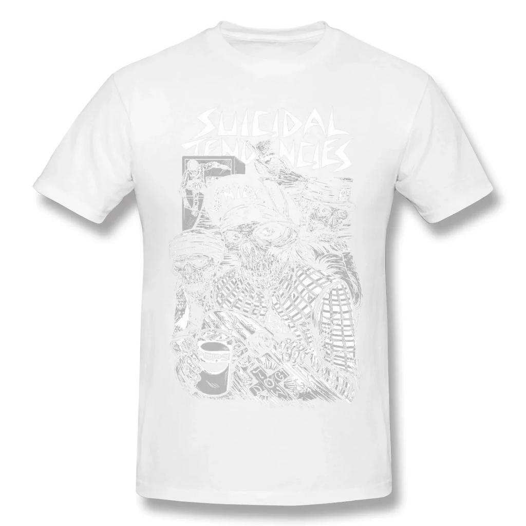 Suicidal Tendencies Print Cotton Funny T Shirts Punk Men Fashion Streetwear