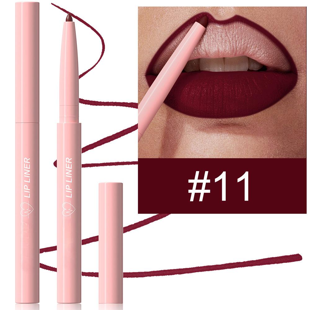 Nude Tapered Lip Liner Pencil Matte Creamy Plumping Lip Stain Waterproof Natural Nude Brown Slim Lips Liner Make Up Long-Lasting