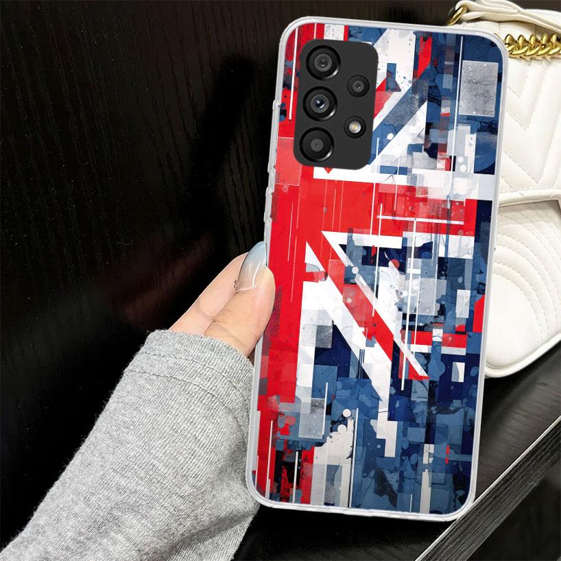 Чехол с флагом Великобритании Union Jack для Samsung Galaxy A52 A42 A32 A22 A12 A51 A50 A02S Чехол для телефона A41 A31 A21S A40 A30S A20E A10S