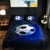 Ball Printing Quilt Cover King Size Football Basketball Sports Bedding Set Double Single Home Textile