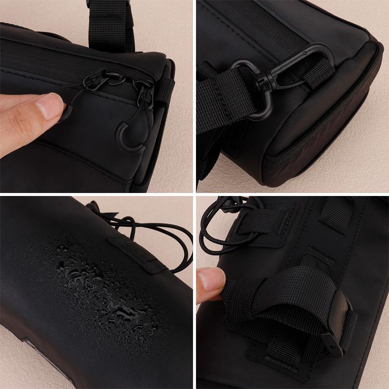 Сумка на руль велосипеда водонепроницаемая - Сумка на руль велосипеда с большой светоотражающей зоной, передний карман велосипеда с водонепроницаемой молнией