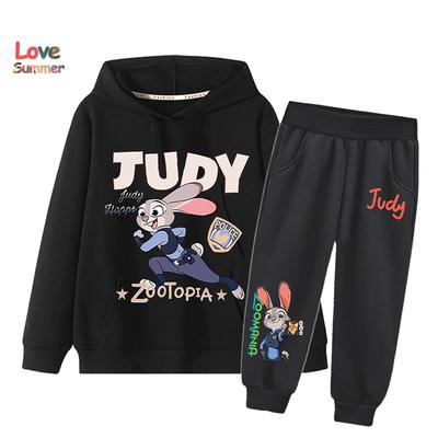 Детский комплект из 2 предметов: худи и спортивные штаны по мотивам мультфильма «Зверополис 2», детская толстовка Judy Nick, повседневный спортивный костюм для мальчиков.