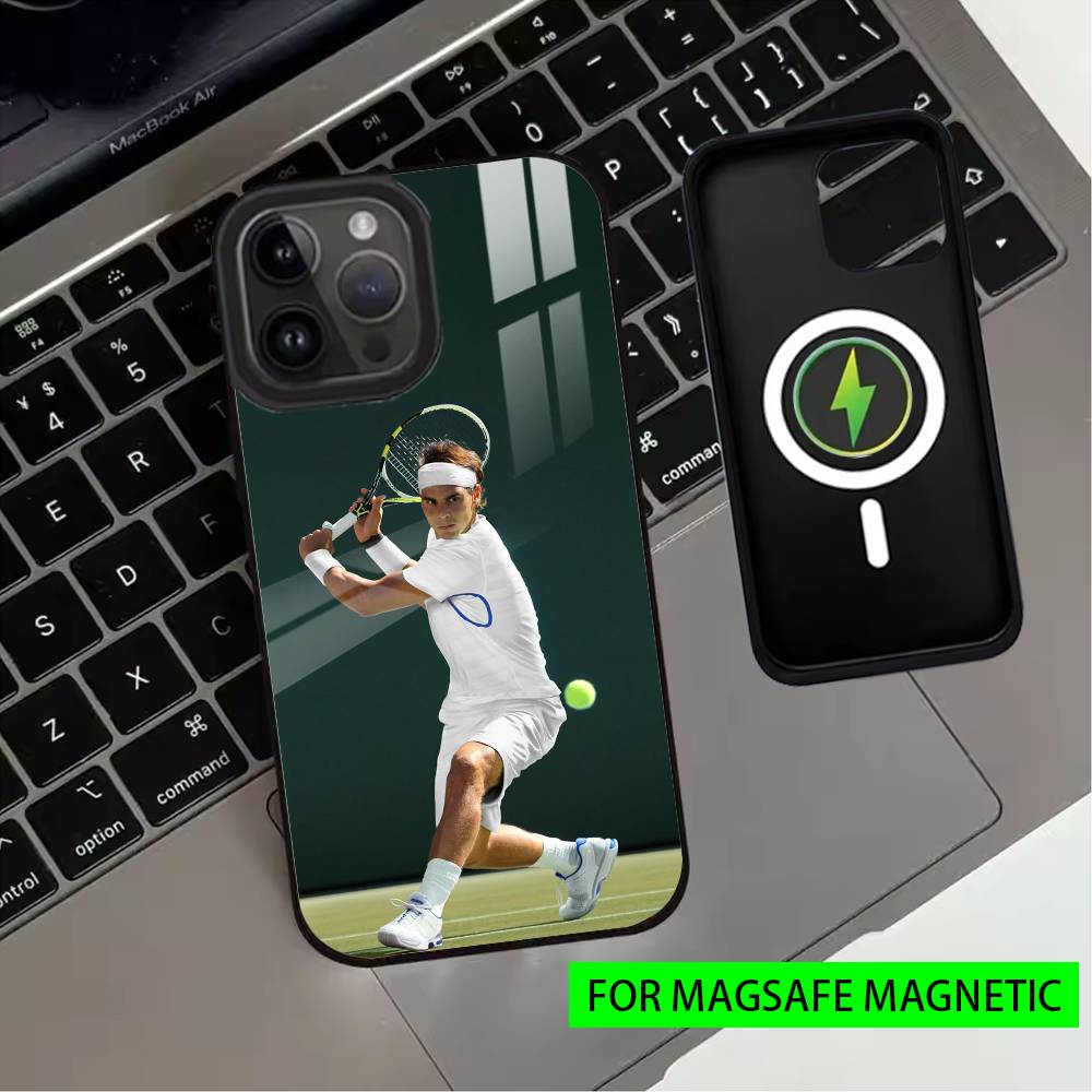 Чехол для телефона T-Tennis Sport R-Rafael N-Nadal-RN для iPhone17,16,15,14,13,12,11 Plus,Pro Магнитный с беспроводной зарядкой Magsafe