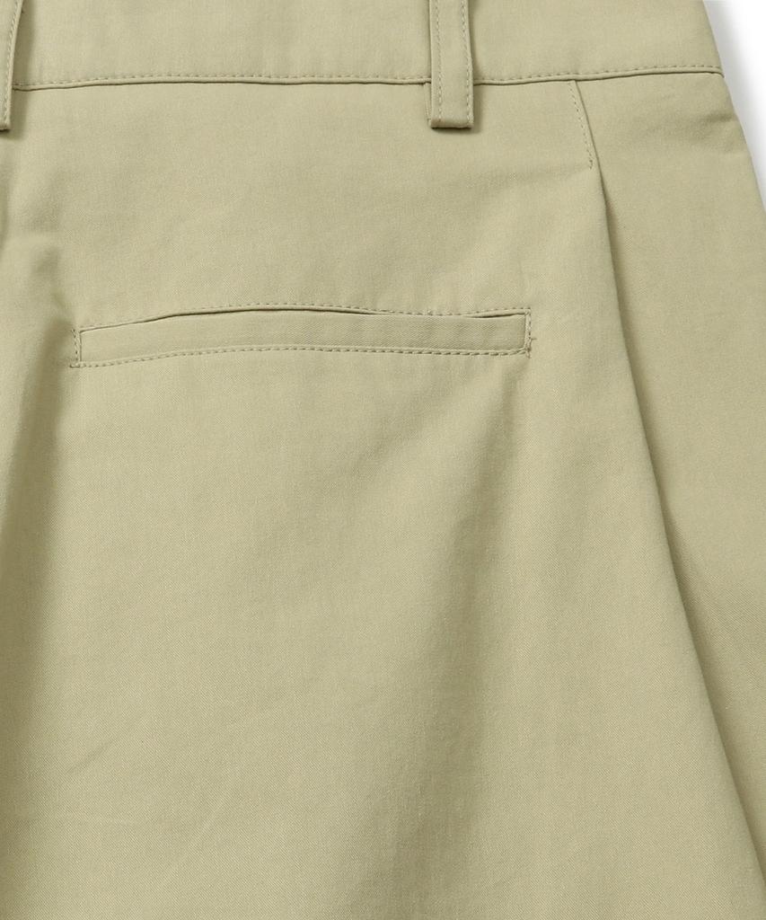CONNECT KINLOCH Deep One-Pleat Cotton Pants (Beige)