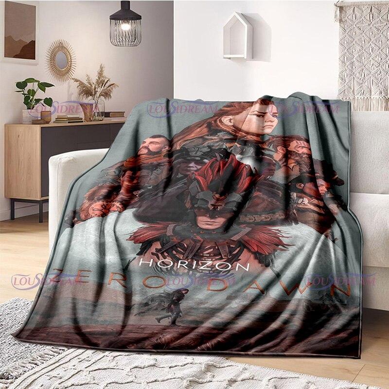 Одеяло для любителей геймеров Horizon Zero Dawn, игровое одеяло, флисовое одеяло, одеяло для взрослых и детей, покрывало для геймера, подарки
