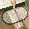 American Retro Diatom Mud Floor Mat Cushion Household Toilet Bathroom Door Non-Slip Floor Mat Toilet Quick Drying Water Absorption