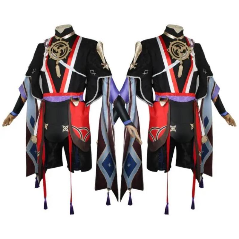 Scaramouche Косплей Аниме Игра Воздействие Костюм Шляпа Обувь Парик Хэллоуин Косплей Костюм Scaramouche