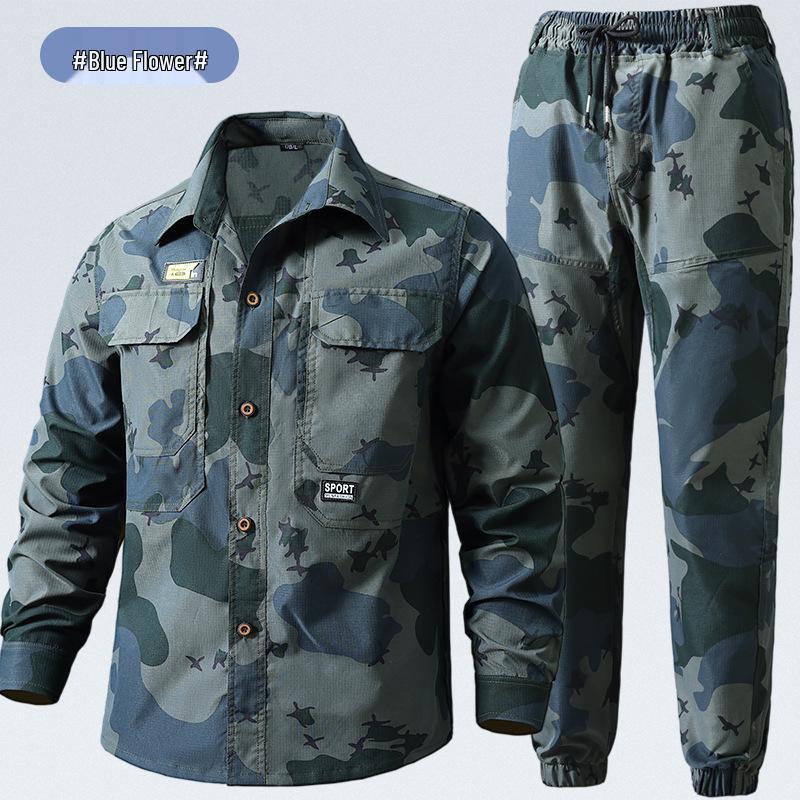 Men's Quick-Dry Summer Workwear Set: Breathable, Sun-Protective Suit for Outdoor Construction and Workshop Tasks