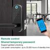 Умный замок с аутентификацией по отпечаткам пальцев Bluetooth, цифровой пароль, дверной замок с IC-картой, простая установка на деревянные двери, регулируемый запорный механизм,