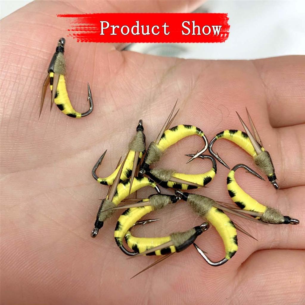 5/10 шт./коробка Реалистичная желтая приманка-мотылек Муха для ловли форели Искусственная бионическая приманка-насекомое мотылек для ловли лосося форели