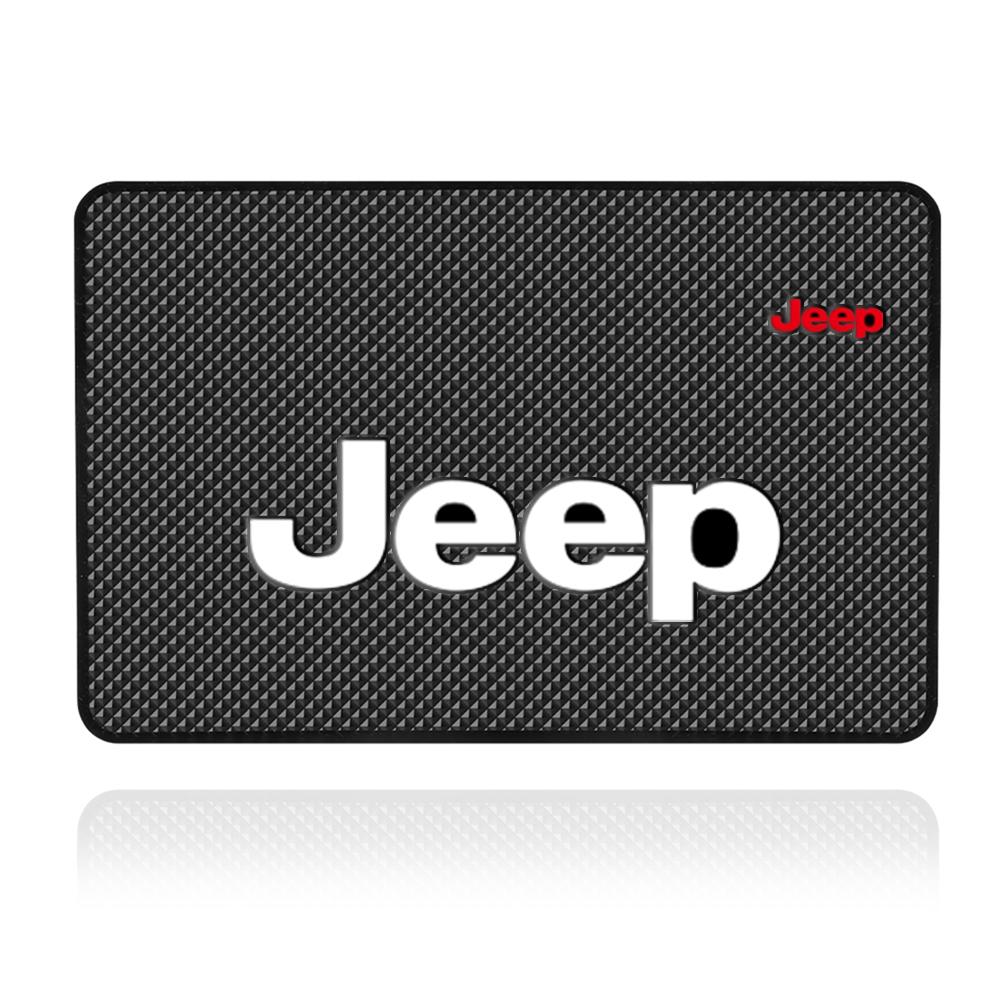 1pc Car Dashboard Sticky Anti-Slip PVC Mat Silicone Anti-Slip Storage Mat For Jeep Renegade Wrangler jk Compass Grand Cherokee AKS1