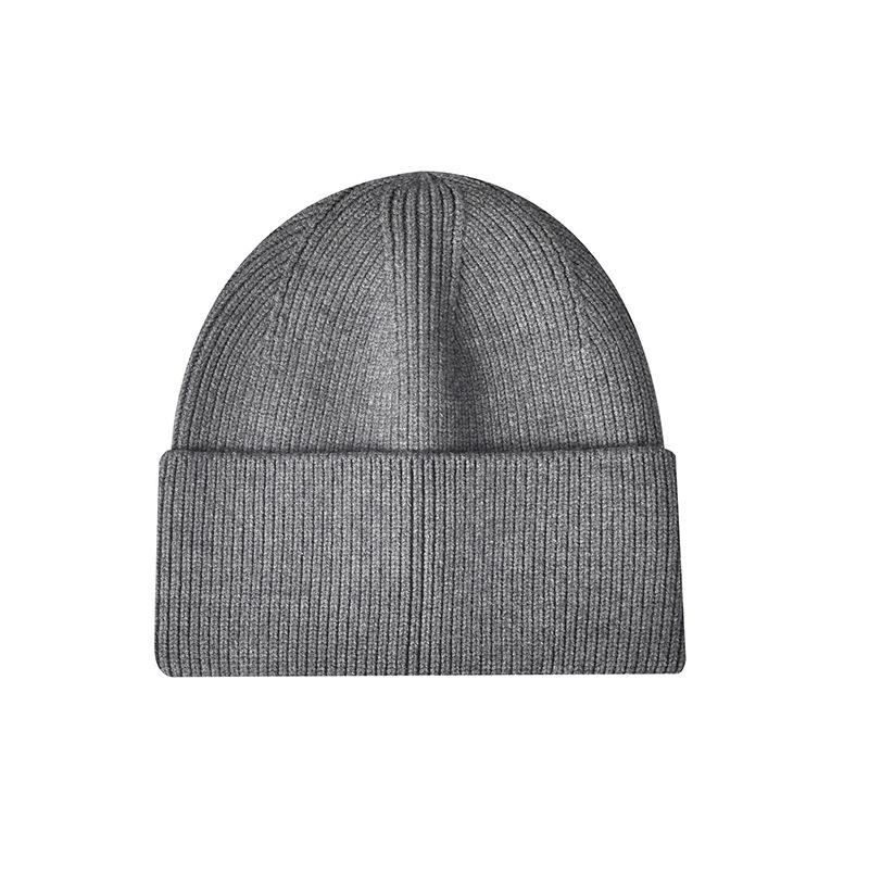 Women's Knitted Beanie with Turned-Up Brim New Style Loose-Fit Oversized Circumference Men's Hat Autumn/Winter Warm Hat