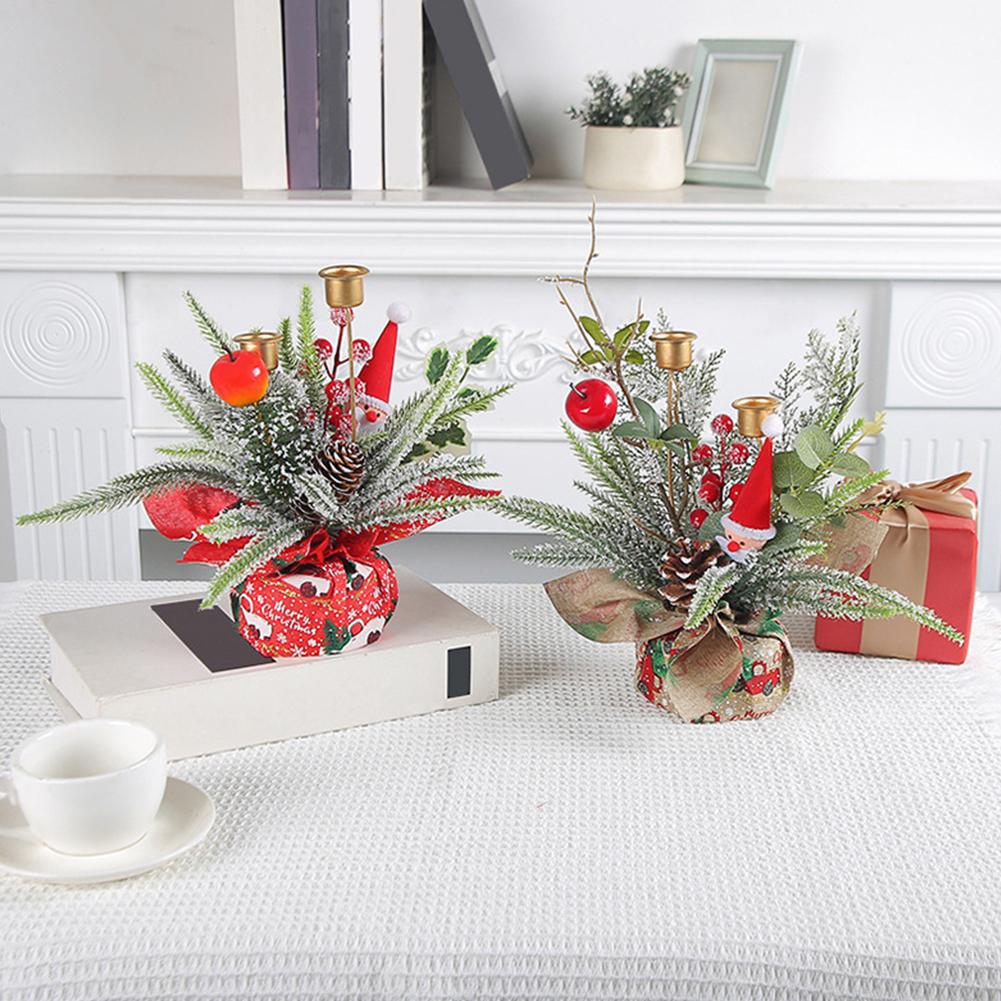 Рождественский подсвечник, декоративный металлический длинный подсвечник, тема фестиваля для украшения праздничного стола