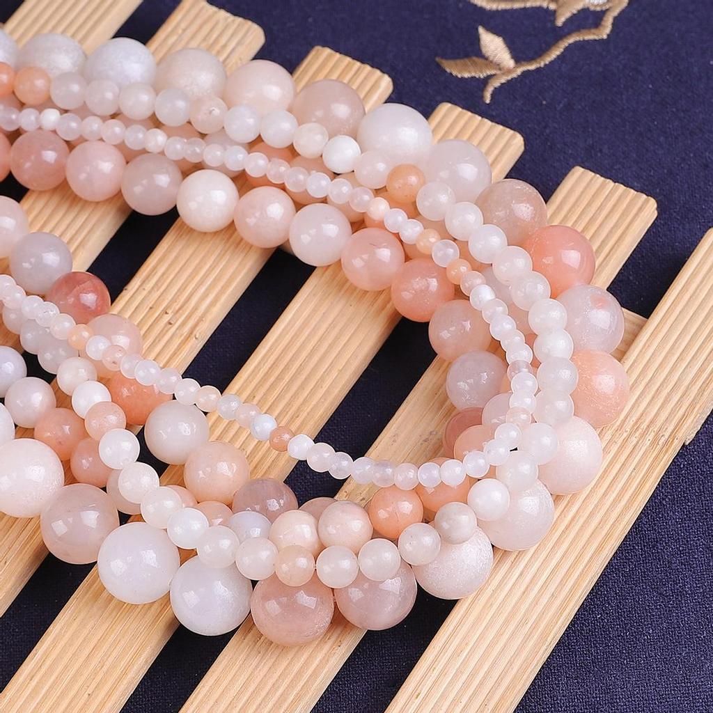 Натуральный камень, розовый авантюрин, круглые бусины-разделители для самостоятельного изготовления ювелирных изделий, 15 дюймов, 4, 6, 8, 10, 12 мм