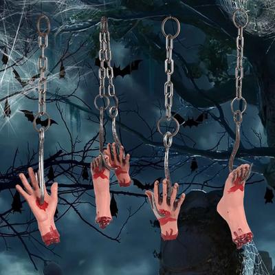 Реквизит для Хэллоуина в стиле ужасов Цепной крюк Ручной крюк Ножной крюк Голова Дом с привидениями Секретная комната Сцена Украшение двора Украшение ужасов