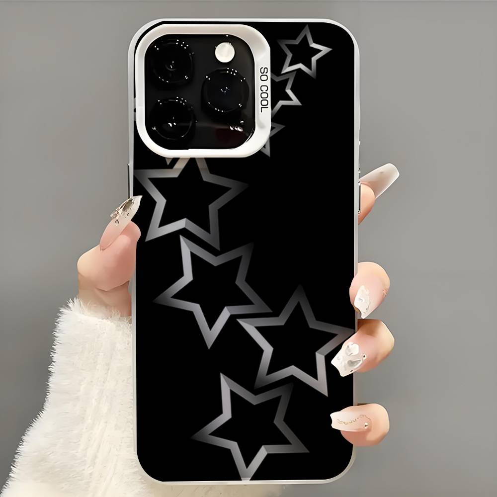 Милый корейский Ins Y2k Звезда Чехол для телефона Чехол для iPhone 14 16 15 11 12 13 Pro Max Mini Plus Ударопрочный чехол