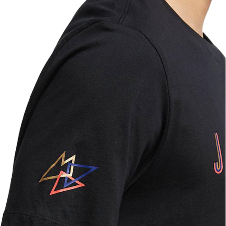 Jordan Спортивная повседневная футболка с круглым вырезом и короткими рукавами Sport DNA, мужские топы, черные CN3331-010