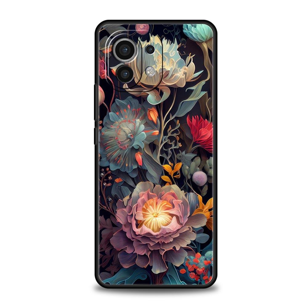 Абстрактные Растения Цветок Чехол для Телефона для Xiaomi Mi 17 Pro Max 15 14 13 12 11 Ultra 15T 14T 13T 12T 11T Pro Lite Мягкий ТПУ Чехлы