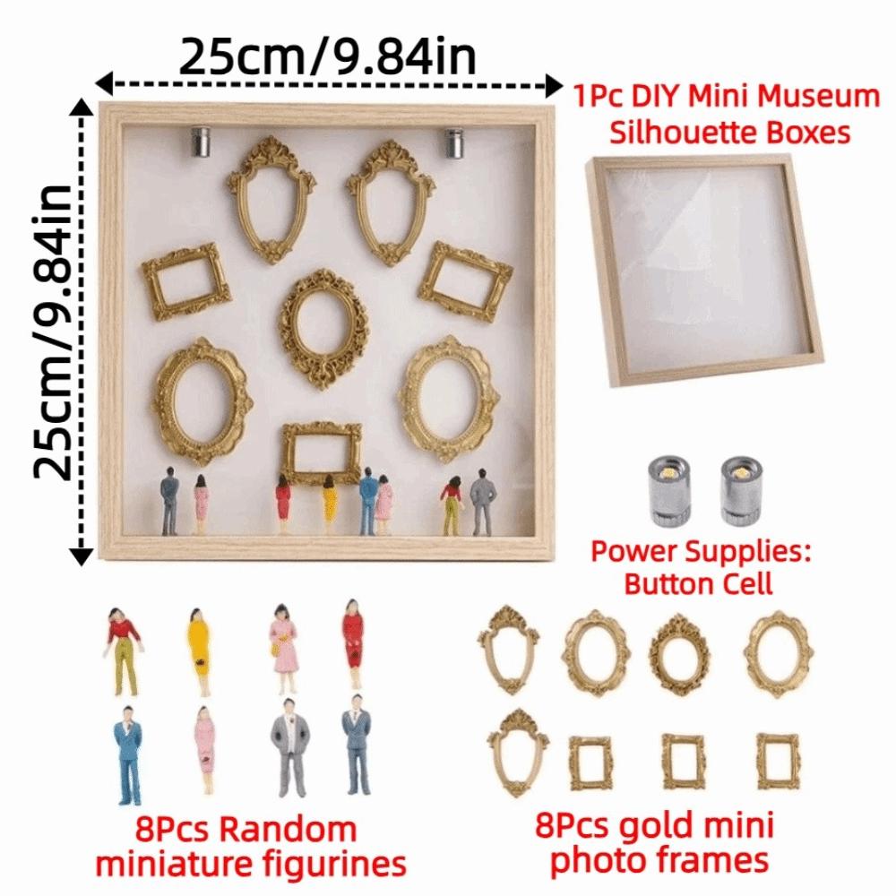 DIY Мини-музей Силуэтная коробка Креативная миниатюрная фоторамка Подарок на День святого Валентина