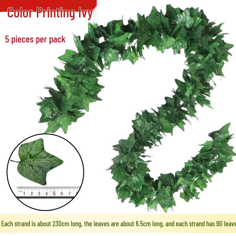 Набор из 90 шт. Декорация из зеленой лианы для подвешивания в помещении и на балконе