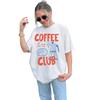 Футболка Coffee Club, Футболка Comfort Colors, Подарок любителю кофе, Ретро футболка с кофе