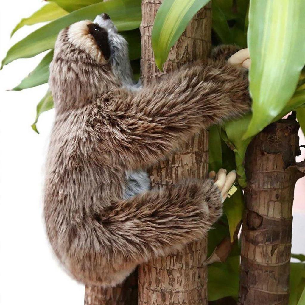 Super soft short plush sloth doll for kids and girls.