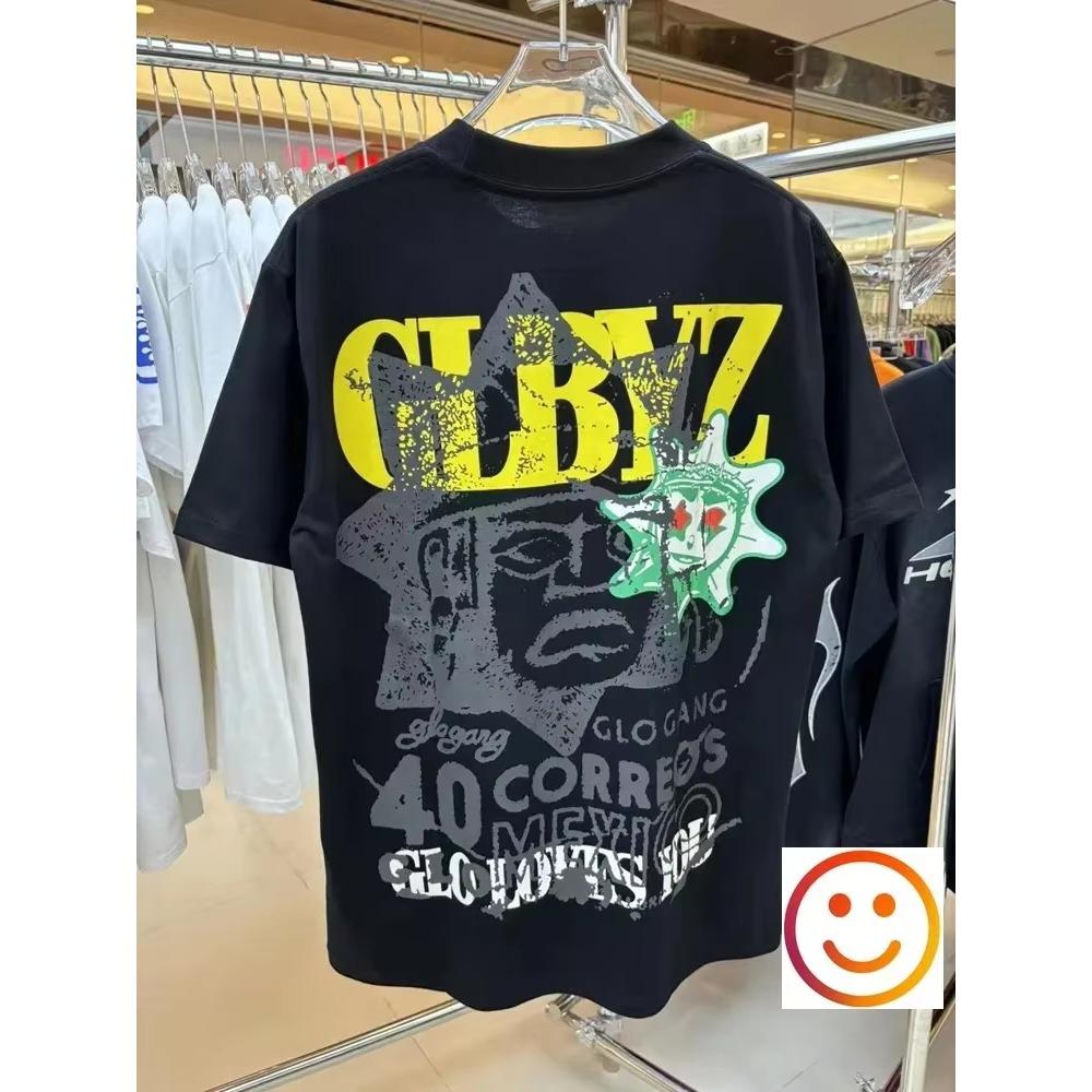 2024 Glo Gang Glo Gang Boyz Worldwide Tee для мужчин и женщин, высококачественная уличная хип-хоп-граффити-готическая футболка
