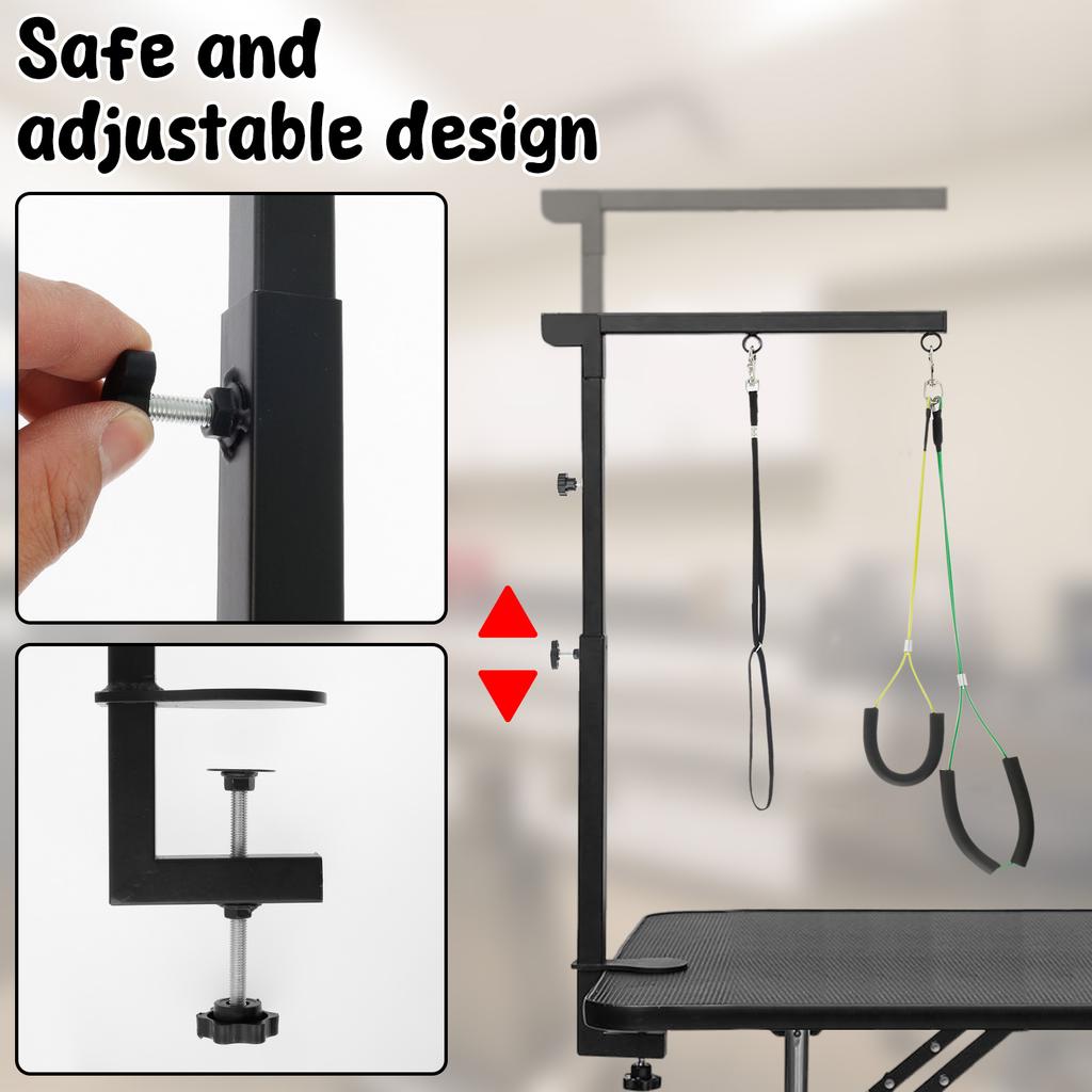 Dog Grooming Table Arm Bracket Clamp Height Adjustable Pet Fixed Grooming Stand Stainless Steel Pet Nail Clipping Haircut