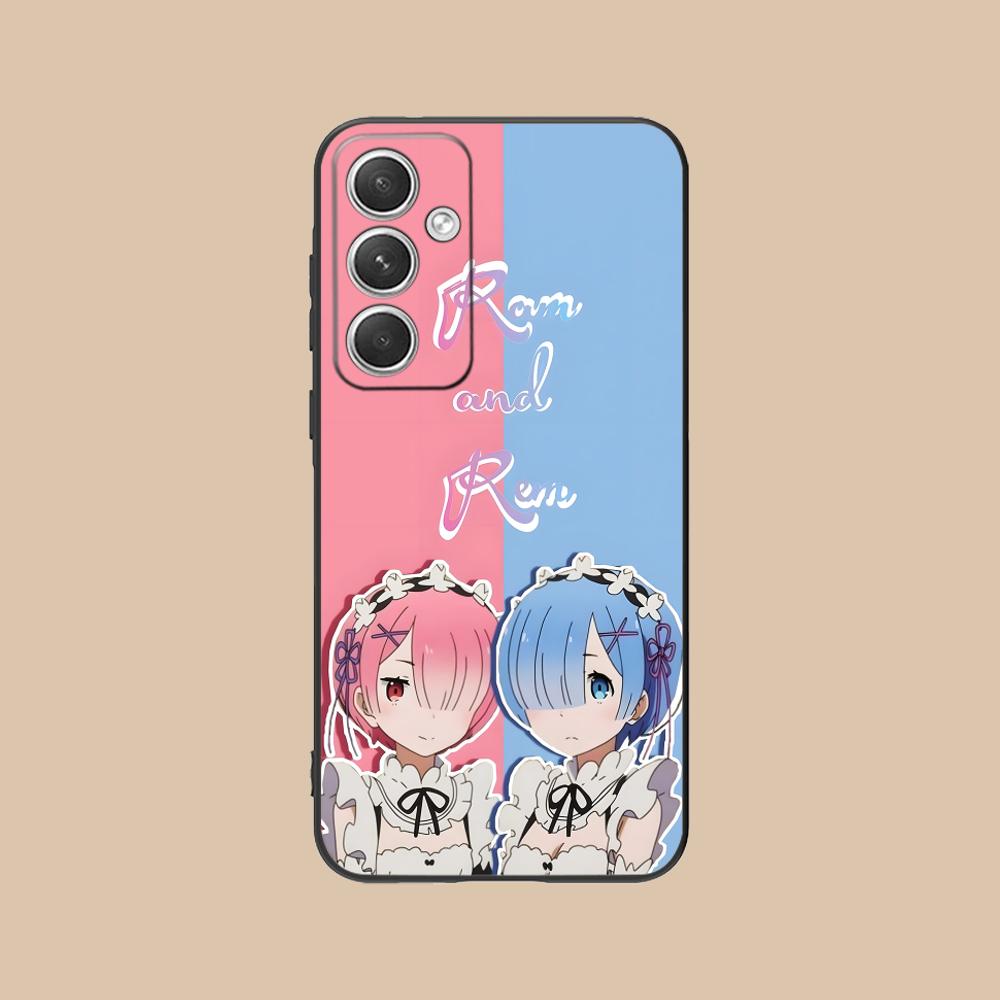 Чехол для мобильного телефона ReZero Rem Ram из матового ТПУ для Samsung Galaxy S26 S25 S24 S23 S22 S21 S20 Note20 Plus FE Ultra, цветной