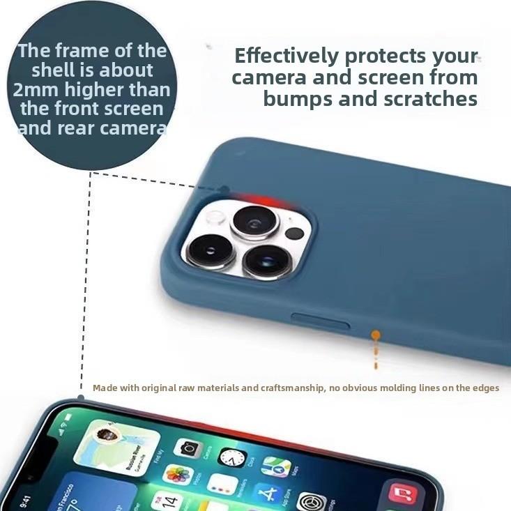 Silicone Liquid Magnetic Phone Case With Shock Absorption For Iphone Pro 13