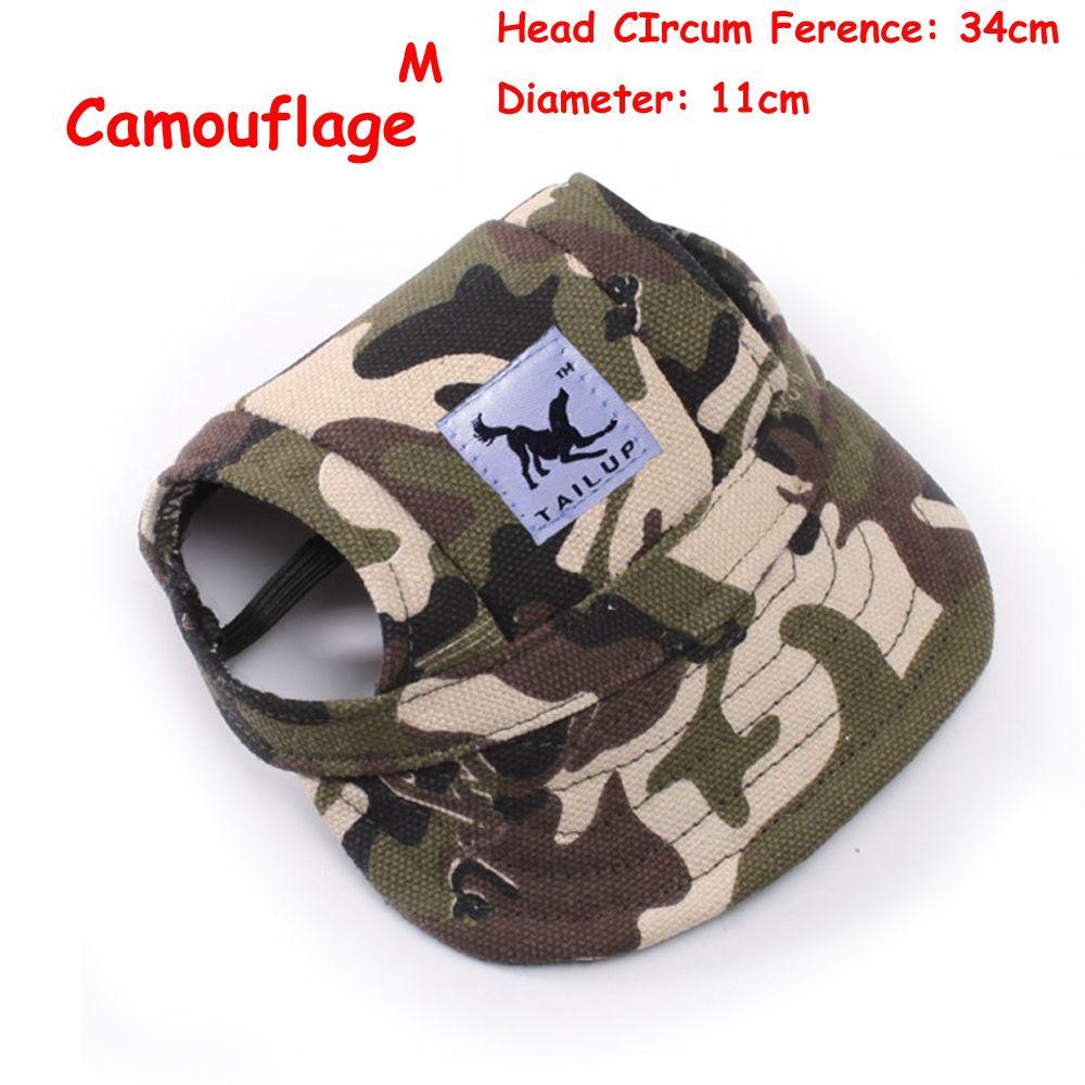 Adjustable Puppy Supply Summer TAILUP Dog Sun Hat Baseball Cap Cotton Canvas Pet