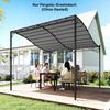 Replacement Roof for Pergola Sun Sail for Patio Roofing Replacement Roof Tarp for 3 x 3 m Gazebo 298x293 cm Dark Grey