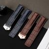 Classic 19mm 20mm 22mm For TAG Heuer Calera Leather Watchband Blue Brown Black Red Line Crocodile Leather Men's Watch Strap Accessories