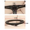JDM 14inch H Leather Steering Wheel Deep Dish Racing Sports Gaming Steering Wheel For Universal
