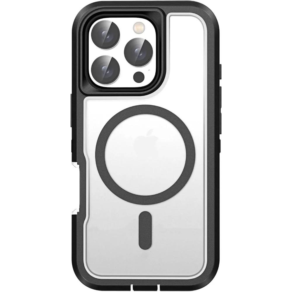 Роскошные магнитные бронированные чехлы Ott для IPhone 17 16 15 14 Plus 13 12 11 Pro Max Коробка Ударопрочный Зарядка Прочный Защитный Чехол