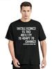 Creative Funny Geek Tops Intelligence Is The Ability To Adapt To Change Letters Print Tshirt Unisex Tops Tees Fitness Clothes