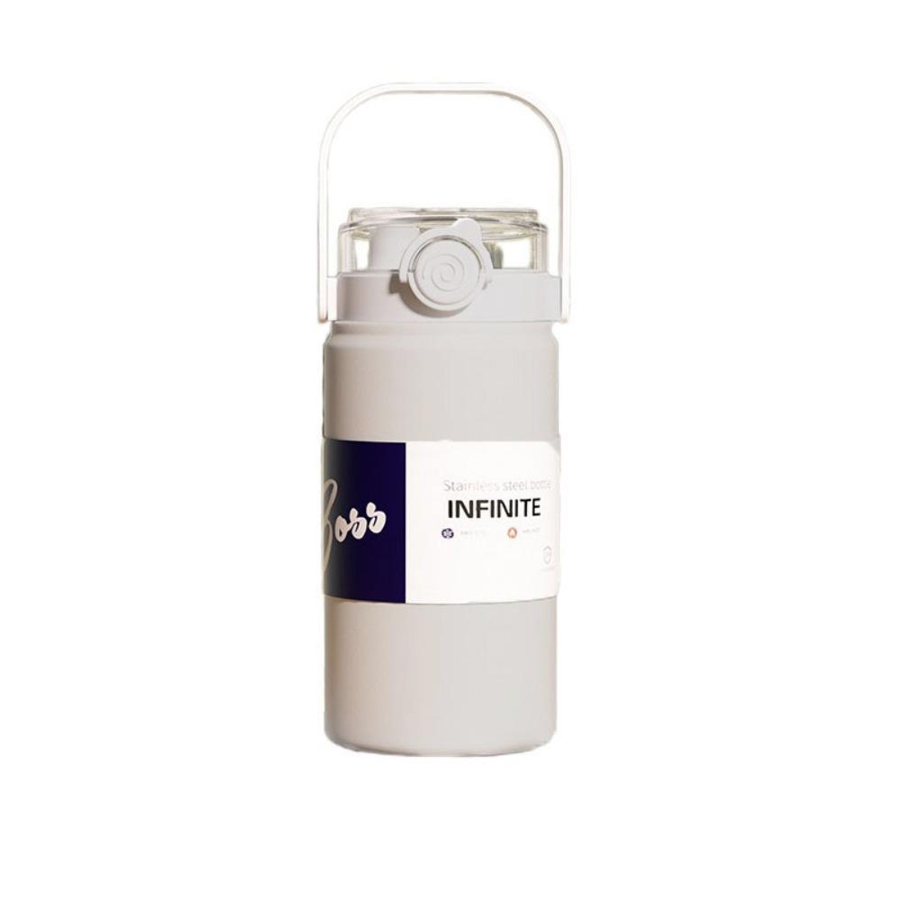1L/1.2L Thermos Cup Stainless Steel Vacuum Flask Household Straw Thermal Bottle Soprt