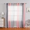 Yousheng Nordic Style Тонкая полузатеняющая оконная занавеска для гостиной Градиентная тюль Драпировка Панель Прозрачный домашний декор