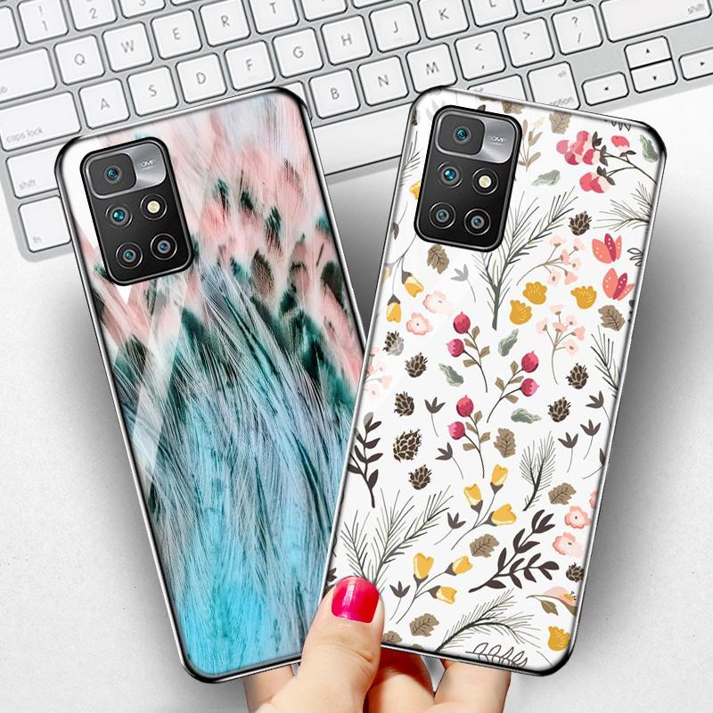 Чехол Redmi 9 для Xiaomi Redmi 10, чехол из закаленного стекла Redmi 9a 9c Nfc 8a 8 7a 6a Note 8 9 10 Pro, чехол с рисунком на спине