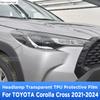 Для TOYOTA Corolla Cross -2024 Автомобильные наружные фары Защита от царапин Передняя лампа Прозрачная ТПУ Защитная пленка Аксессуары