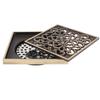 Floor Drain Antique Copper Shower Drain Kit for Home Hotel Bathroom Toilet 10x10cm