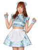 Clearstone Lyrical Palette Cosplay Halloween Light Blue Chinese Maid Blue Costume, Women's,