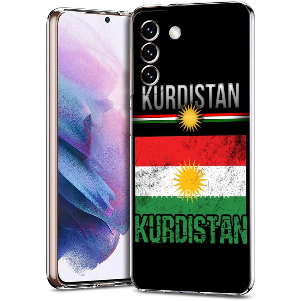 Чехол для телефона с флагом Курдистана для Samsung Galaxy S23 S20 FE S22 S21 Ultra M21 M22 M32 S10 S10E S9 S8 Plus 5G Прозрачный корпус