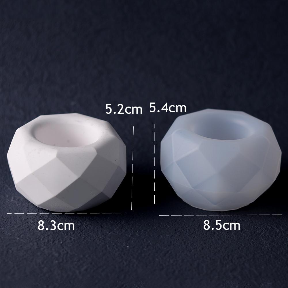 Hexagon Diamond Vases Silicone Molds for DIY Plaster Concrete Pen Holder Planter Mould Home Decor Ornament Handmade Gift