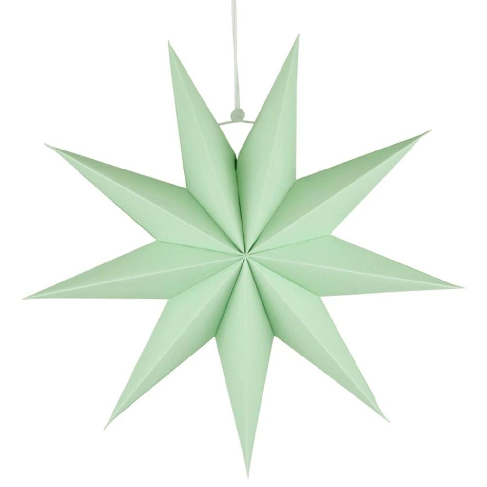 Nine Pointed Star Hanging Ornaments Hanging Paper Stars Paper Flower Crafts Party Decor